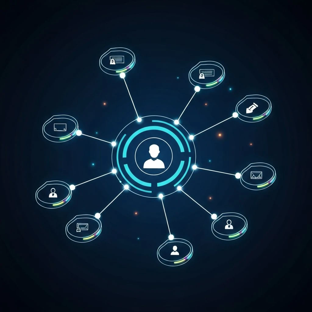 Blockchain-based digital credentials infrastructure enabling tamper-proof professional verification — from skills certificates to work history validation in the digital economy